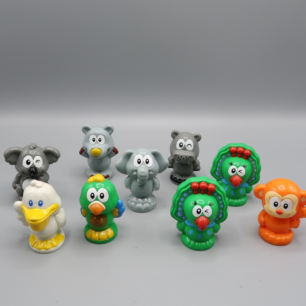 Vtech Smartville Town Zoo Animals Replacement Figures Lot Peacock Elephant Hippo